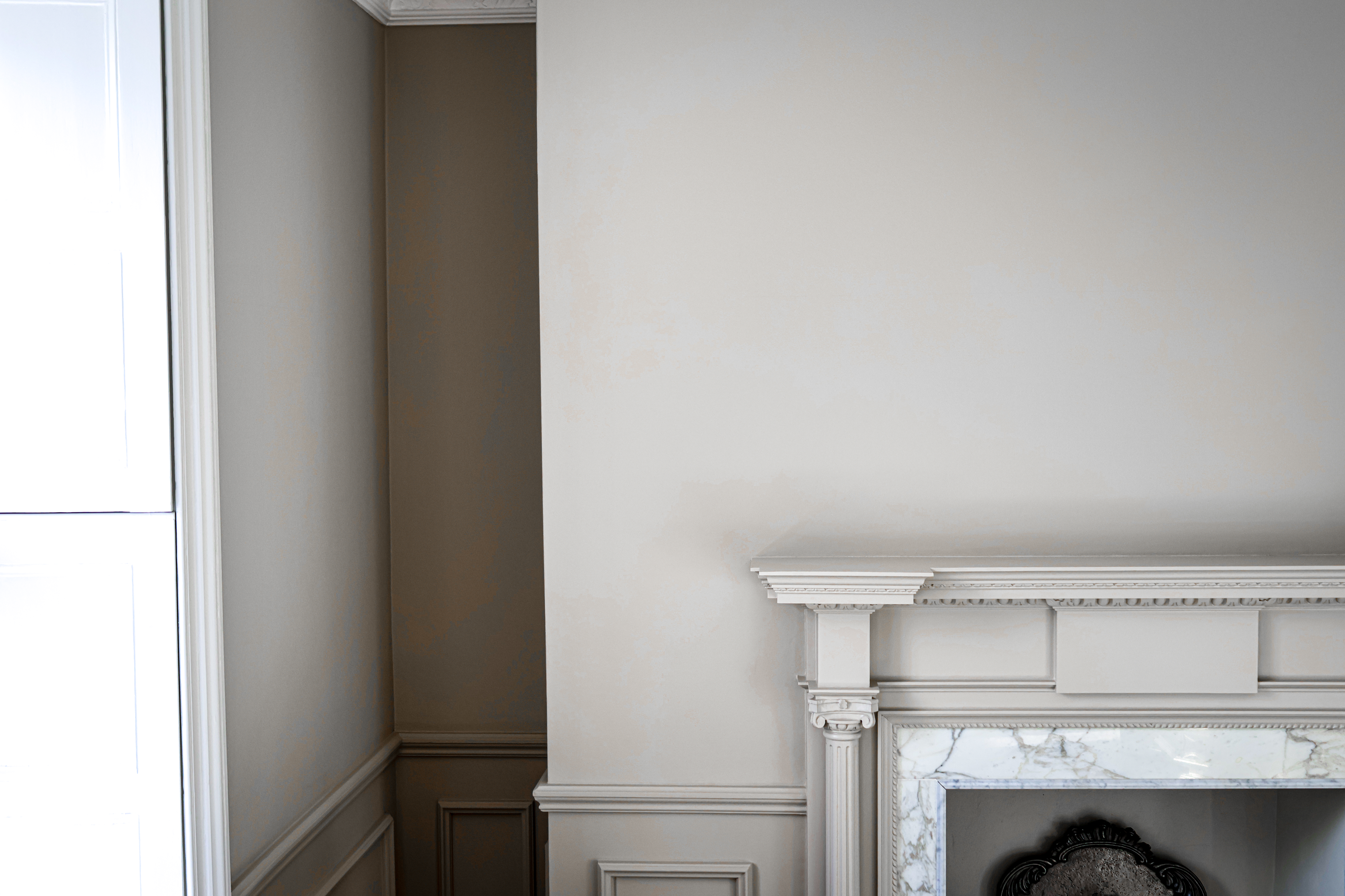 Interior finish detail showing smooth wall surface